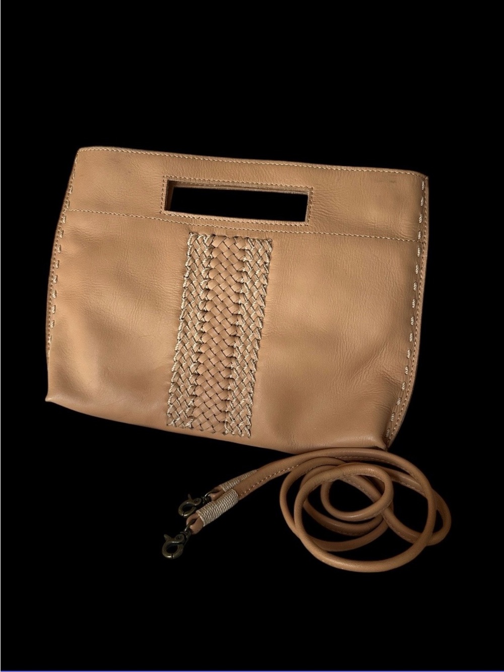 The Sak Linden Leather Bag w/Cut Out Handles